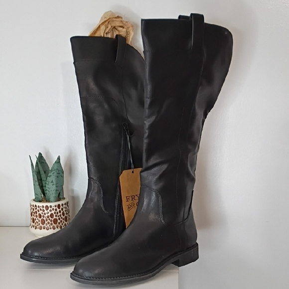 Frye and Co. Womens Giovanna Stacked Heel Riding Knee High Boots Women's 8.5 - Picture 2 of 8